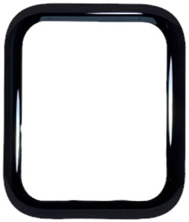 Защитное стекло для Apple watch "44" керамика полный клей 3D чёрное