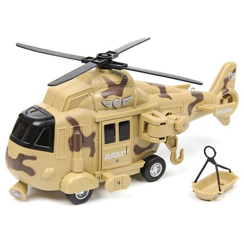 Вертолет DRIFT 70804/70805 1:16, 32.5 см, бежевый вертолеты и самолеты drift вертолет military army helicopter 1 16 со светом и звуком