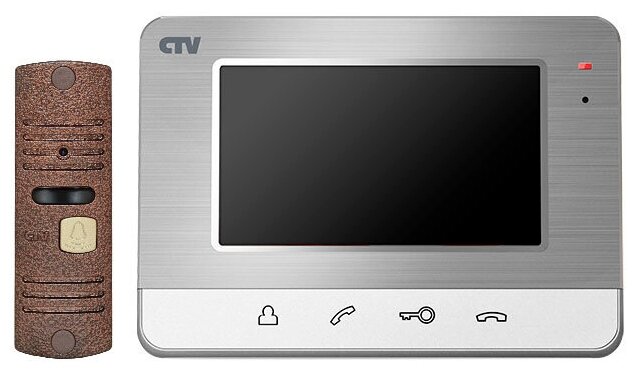 CTV-DP401 (серебро) комплект видеодомофона