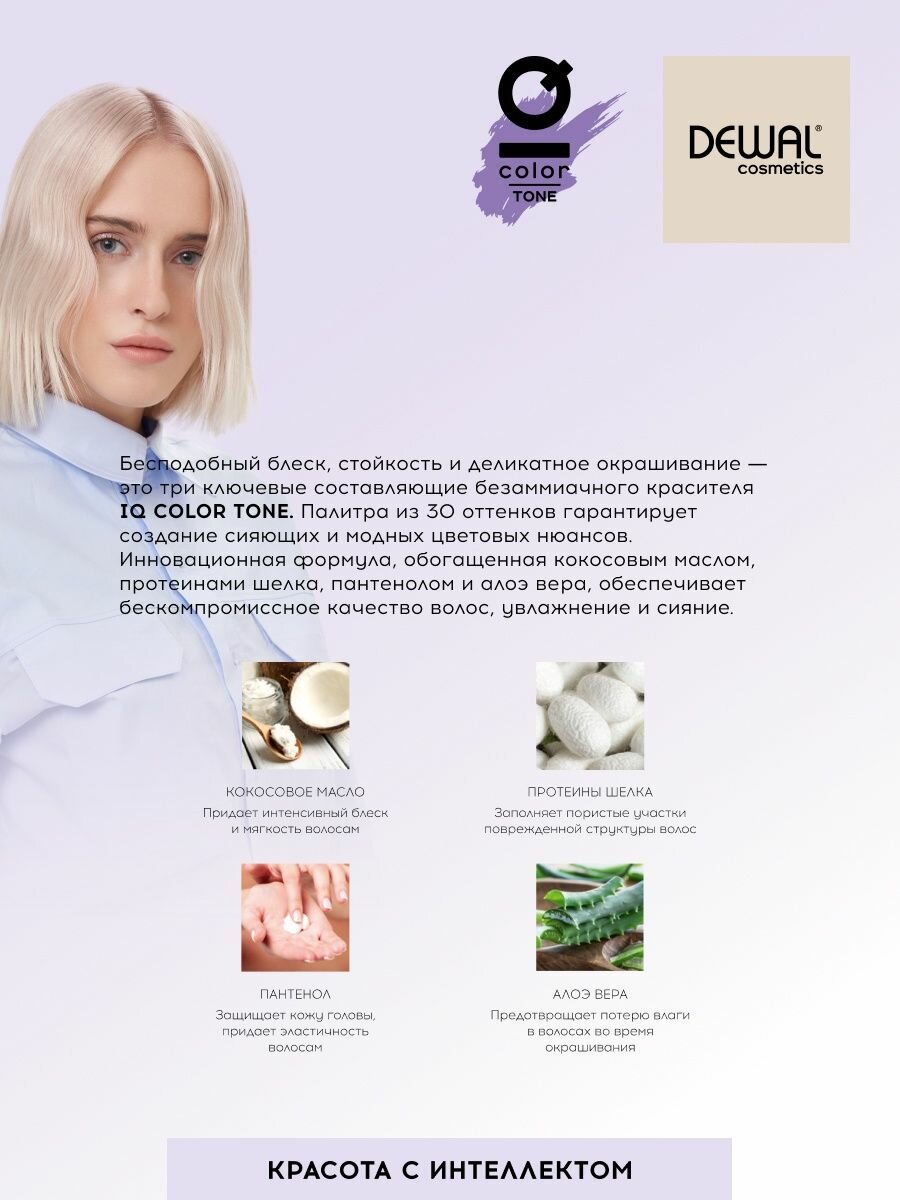 7.1 Краситель тон-в-тон IQ COLOR TONE DEWAL Cosmetics - фото №6