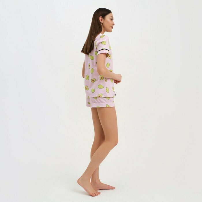 Пижама женская (рубашка и шорты) Avocado р. 40-42, розовый - фотография № 2