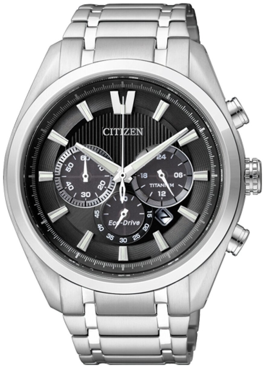 Японские титановые наручные часы Citizen CA4010-58E с хронографом