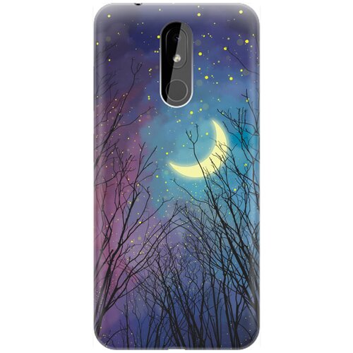 фото Re:pa накладка transparent для nokia 3.2 с принтом "месяц в ветвях"