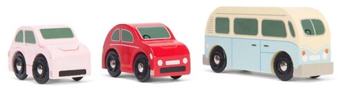 Набор машин Le Toy Van Ретро-Метро (TV463) 1:24, голубой/красный/розовый