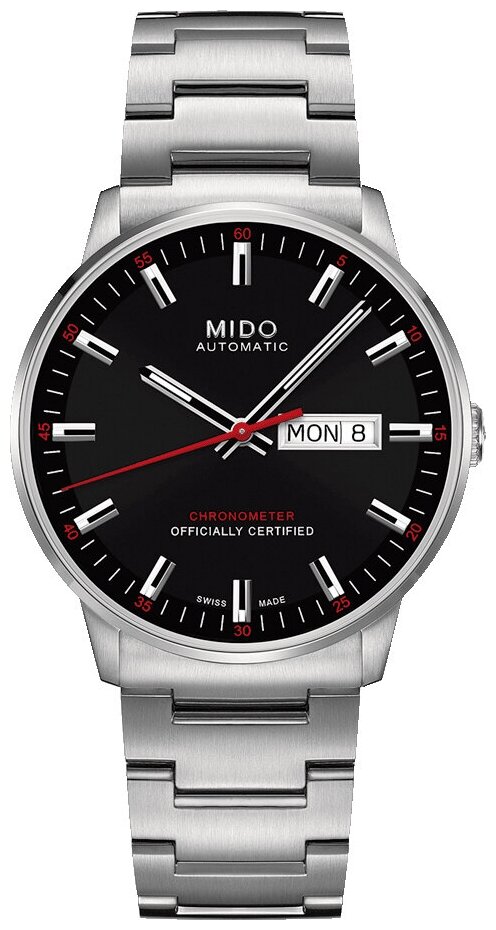 Наручные часы Mido Commander, серебряный, черный