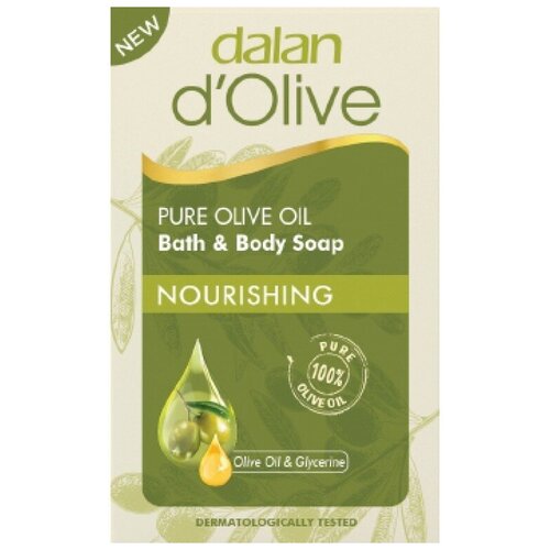 Dalan Мыло кусковое D'Olive питательное, 200 мл, 200 г оливковое масло мыло натуральное мыло чистое очищающее средство 100 натуральное турецкое масло oliveoil seife мыло 3 упаковки