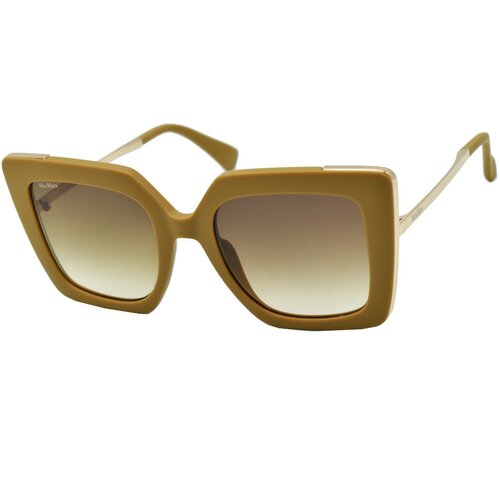 Солнцезащитные очки Max Mara, квадратные, градиентные, с защитой от УФ, для женщин, желтый