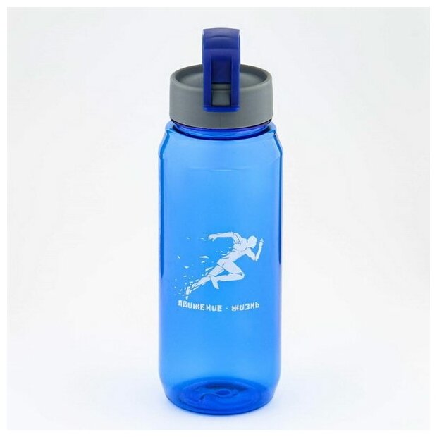 Бутылка для воды, 850 мл, "Заряд энергии", 23 x 7 см, синяя