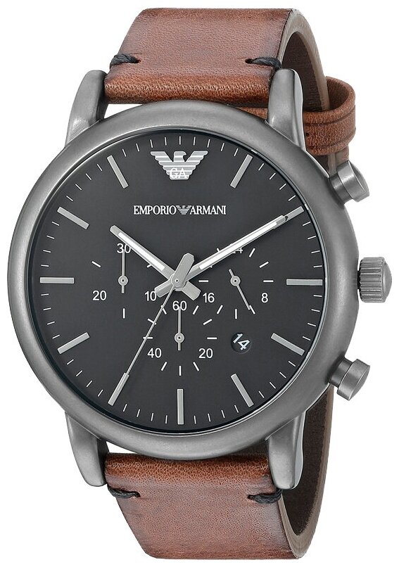 Наручные часы EMPORIO ARMANI Luigi AR1919, коричневый, черный