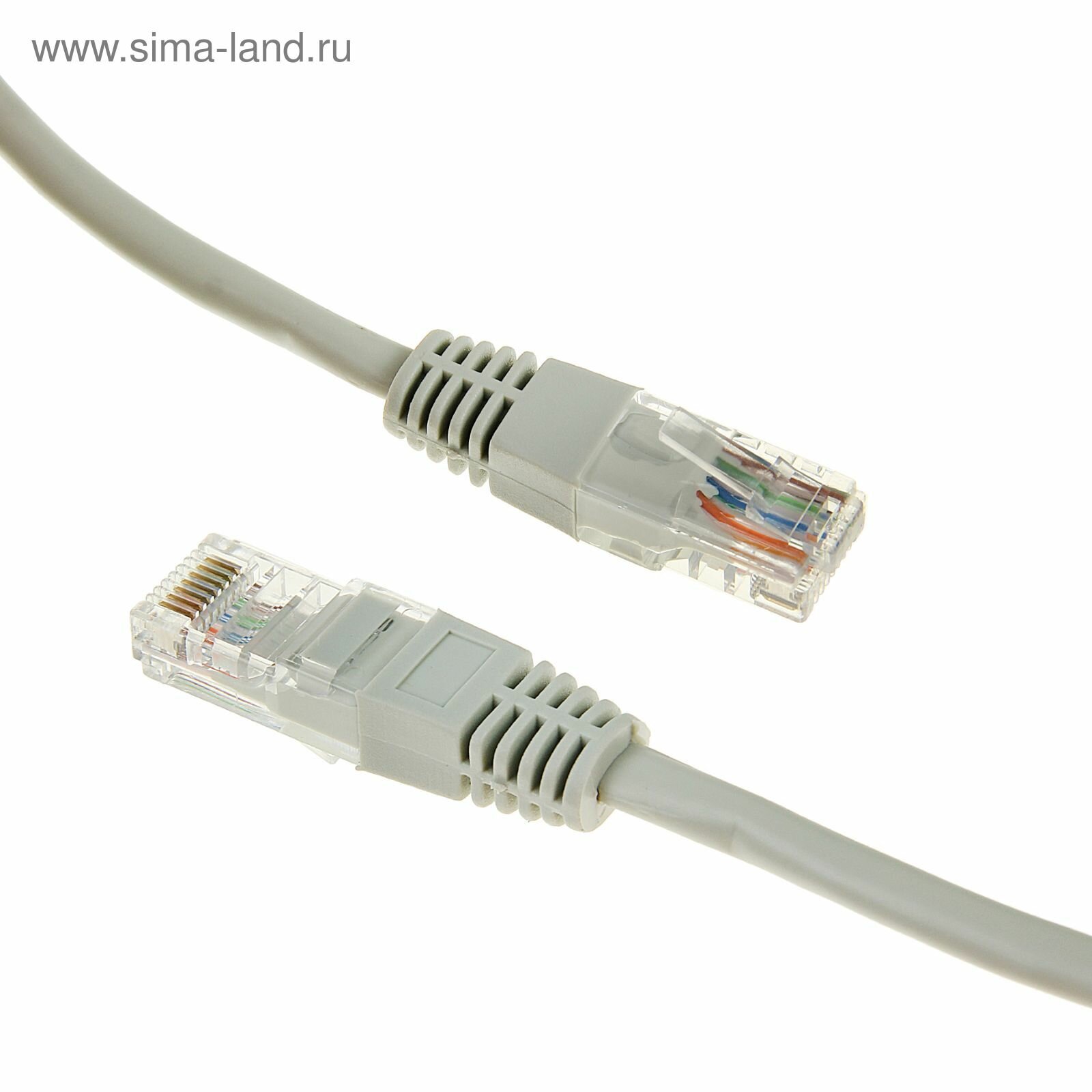 Патч-корд PP12e-5M, UTP 5е кат, RJ-45(m)-RJ-45(m), 5 м, серый