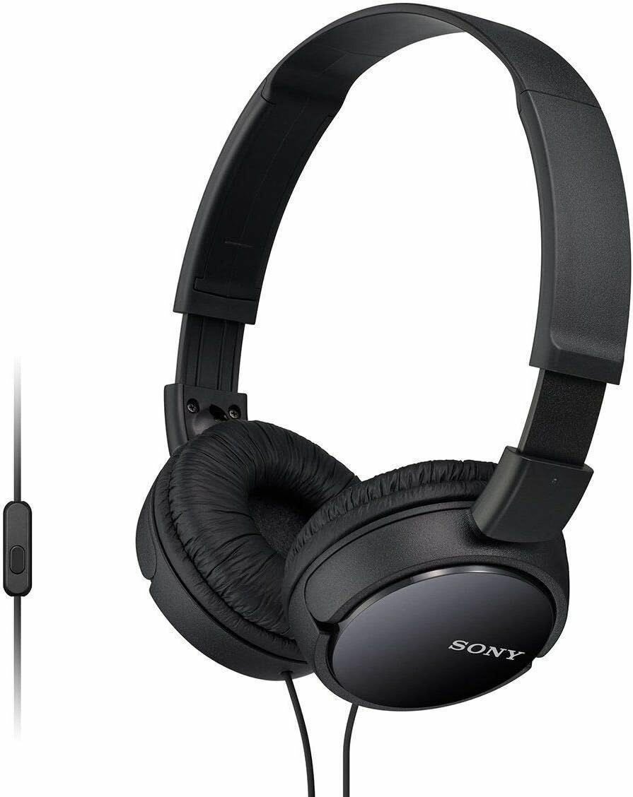 Гарнитура накладные Sony MDR-ZX110AP 1.2м черный проводные оголовье (MDRZX110APBC1E)