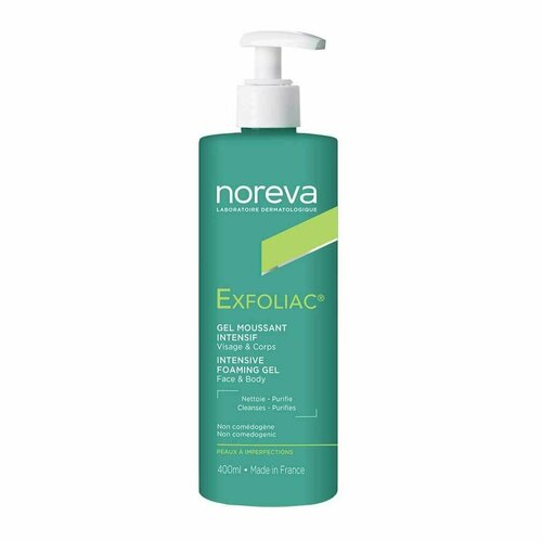 Noreva Эксфолиак Гель Интенсивный пенящийся для лица и тела 400мл noreva laboratories exfoliac матирующая эмульсия spf 50 matifying suncare fluid 40 мл