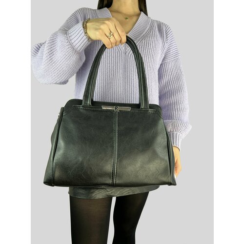 фото Сумка тоут kongunla kng-9259-blk, фактура гладкая, черный