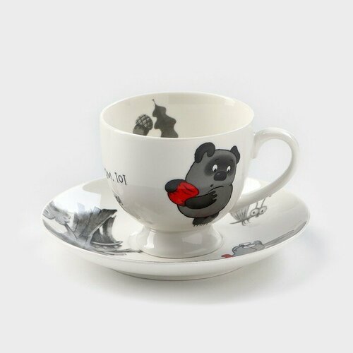 Кофейная пара фарфоровая Винни Пух 220 мл 1452₽