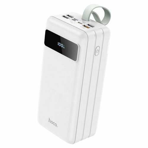 Внешний аккумулятор Hoco J86B 60000mAh, белый perfeo powerbank mountains 40000 mah led дисплей pd qc 3 0 type c 4 usb выход 3a max 22 5w white pf d0160