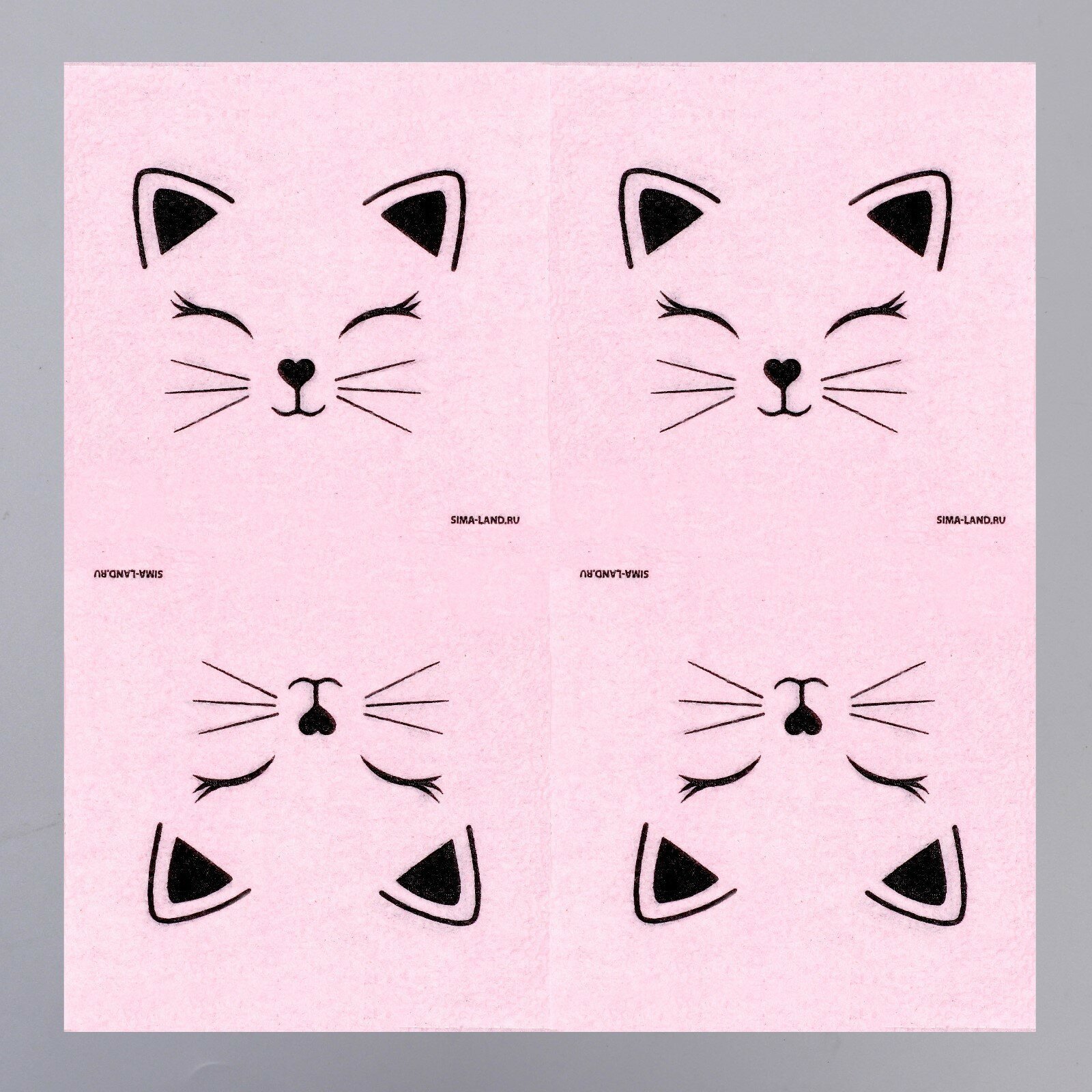 Салфетки бумажные "Кошечка", 24х24 см, 20 шт - фотография № 2
