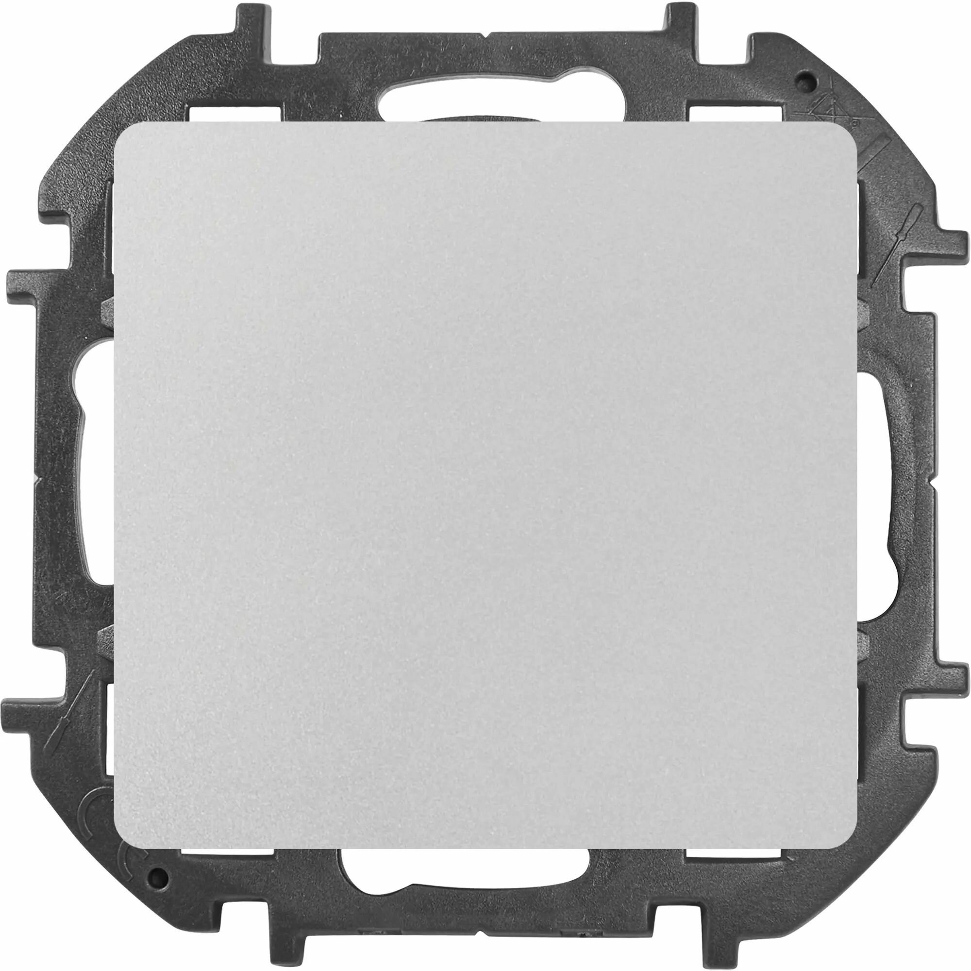 фото Выключатель встраиваемый Lexman Lilian 1 клавиша цвет алюминий