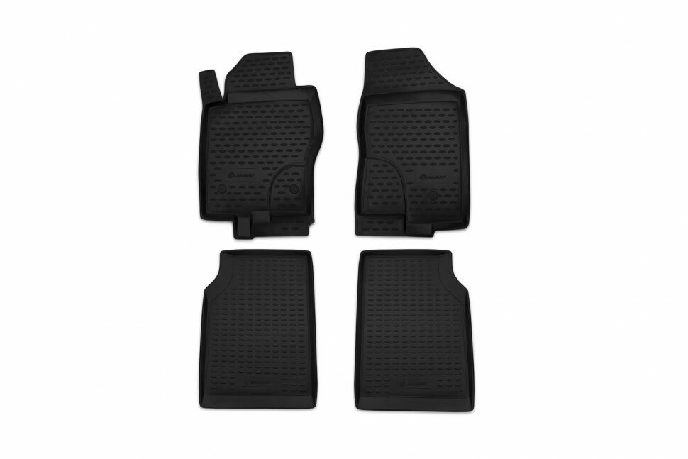 Коврики салона Element NISSAN Navara 2010> полиуретановые черные 4 шт. - фото №2