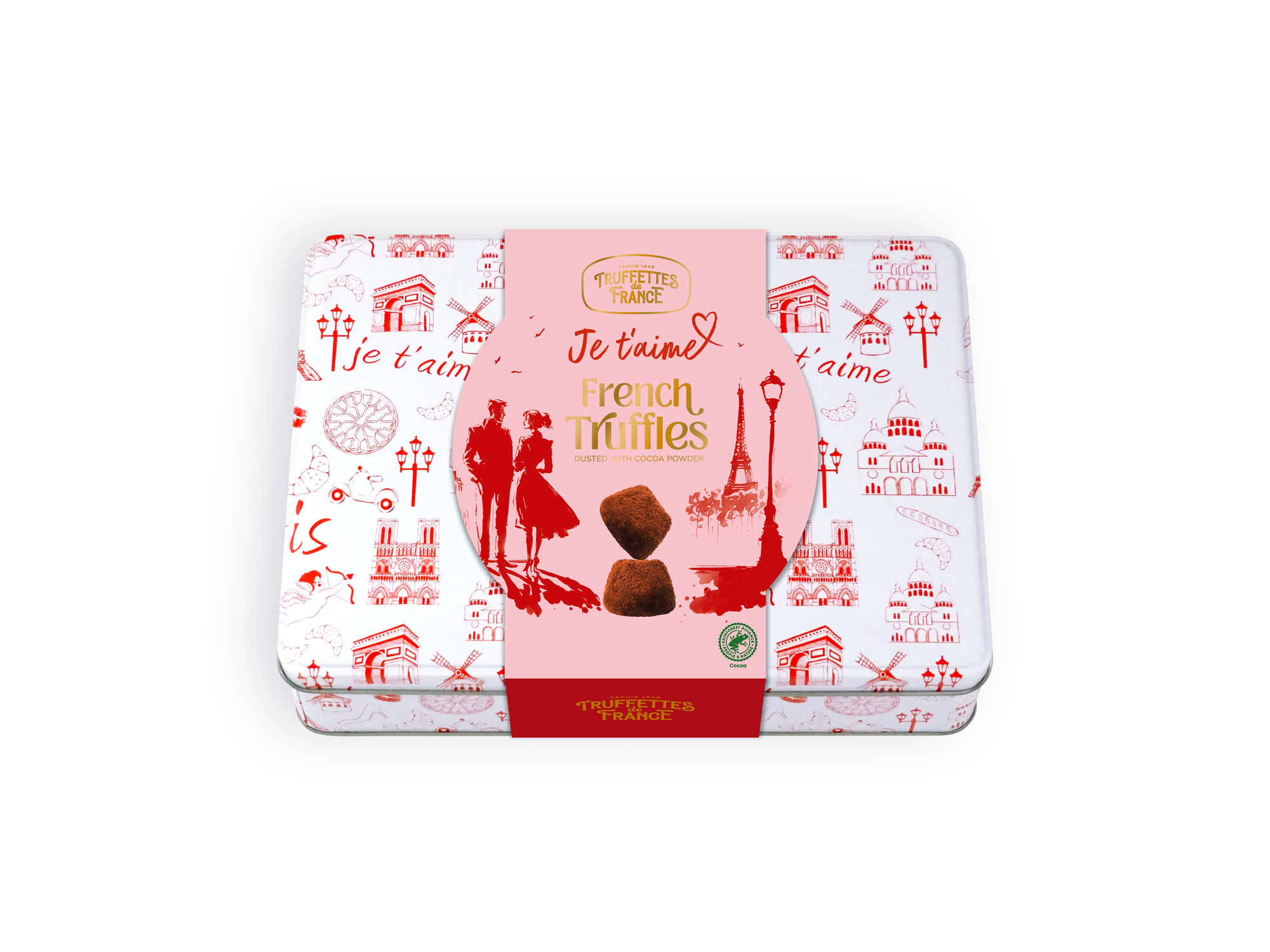 Подарочный набор Chocmod Truffettes de France St Valentine Original truffles French Шоколадные конфеты трюфели, 500 г - фотография № 2