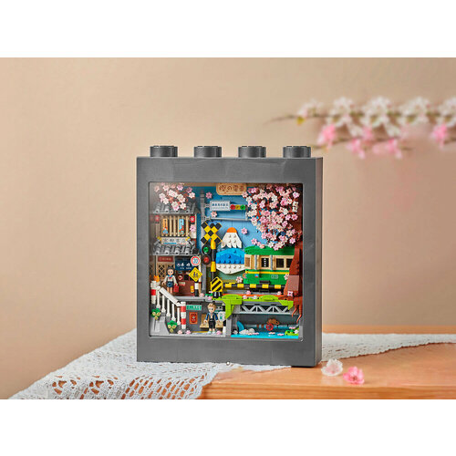 Конструктор LOZ 1907_MK Конструктор Трамвай в садах сакуры