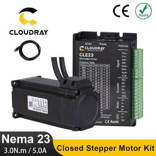 Шаговый двигатель Nema 23 Cloudray с датчиком кодировки