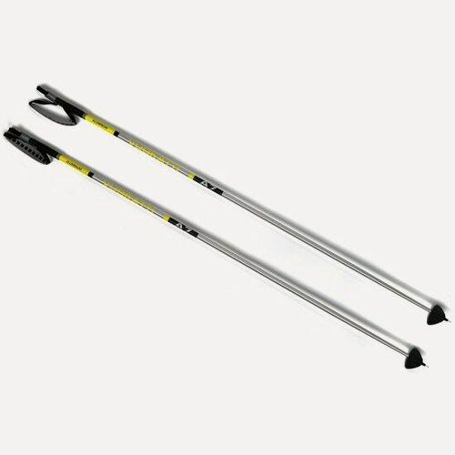 Изображение товара Палки лыжные Vuokatti Black/Yellow, алюминиевые, 140 см
