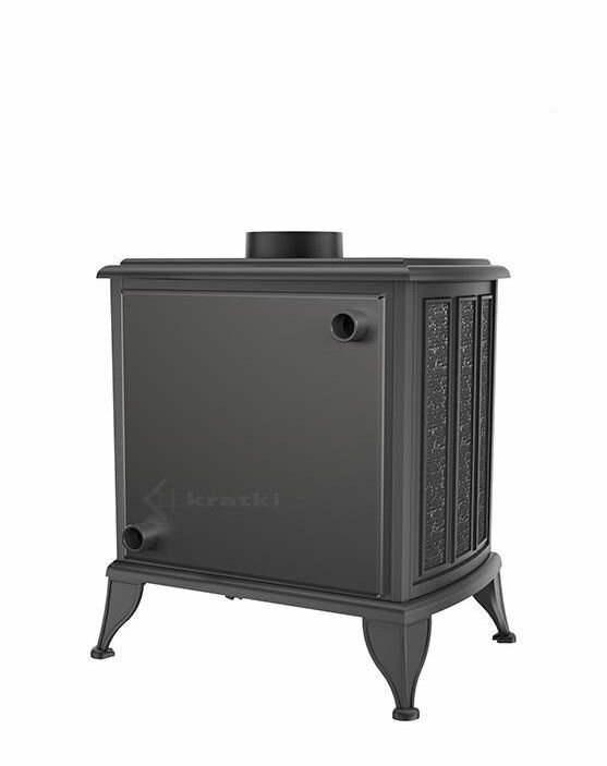 Печь чугунная Kratki Koza/K6/W с водяным контуром, Чугун, черный, 57,8x63x50 см.