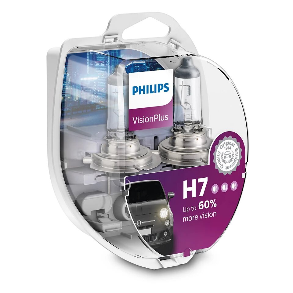 Галогеновые лампы Philips Н7 VisionPlus 2шт 12972VPS2 — фото 1