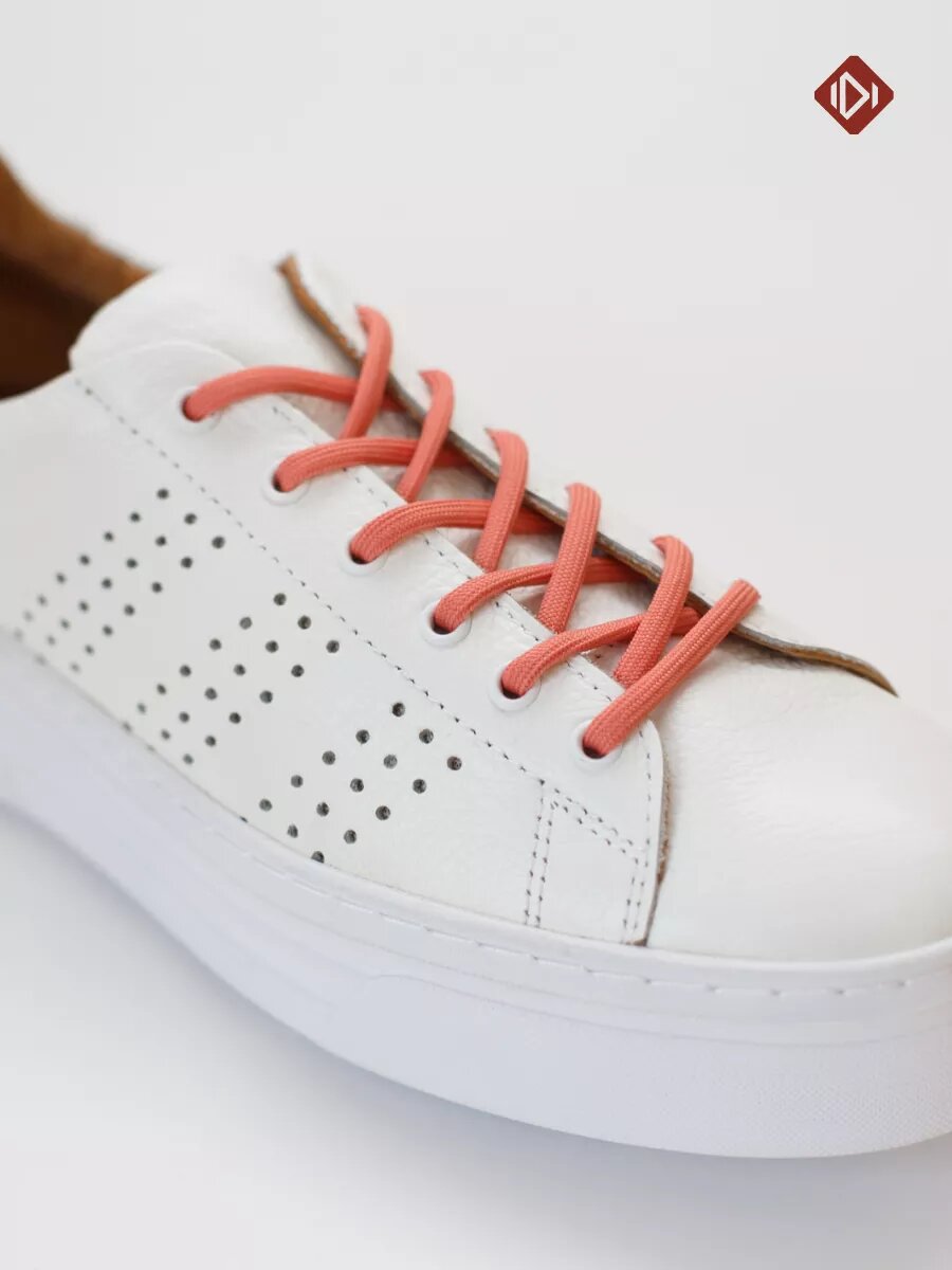 Шнурки IERDI для ботинок и кроссовок круглые, розовые, длина 120 см, диаметр 4.5мм — фото 1