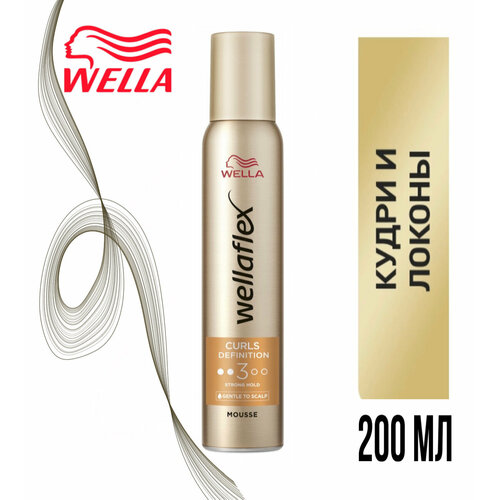 фото Wella мусс-пенка для укладки wellaflex контроль завитков, 200 мл