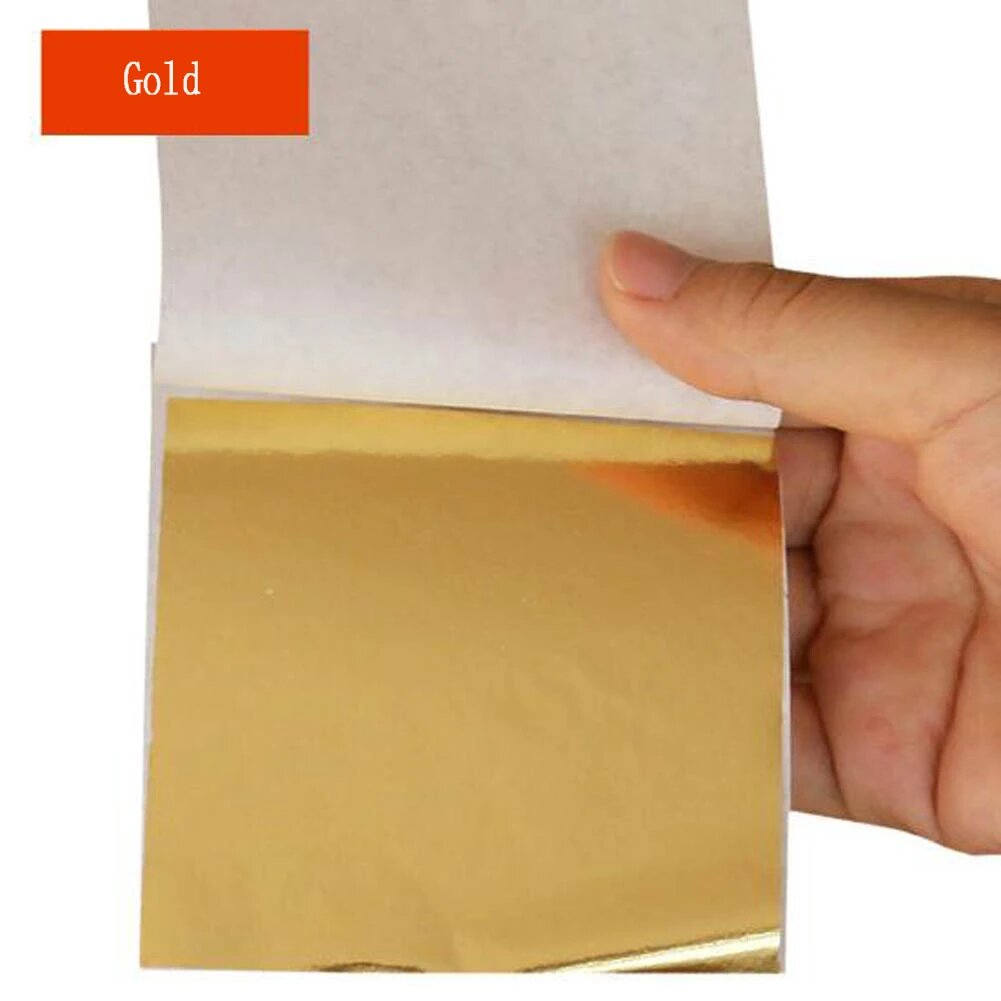 Золотая/Серебряная/Медная фольга для рукоделия 50 шт, Gold