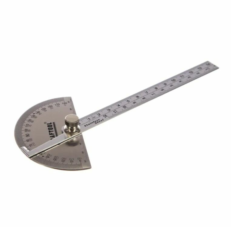 Транспортир с линейкой Kraftool Protractor 145мм 34290 — фото 1