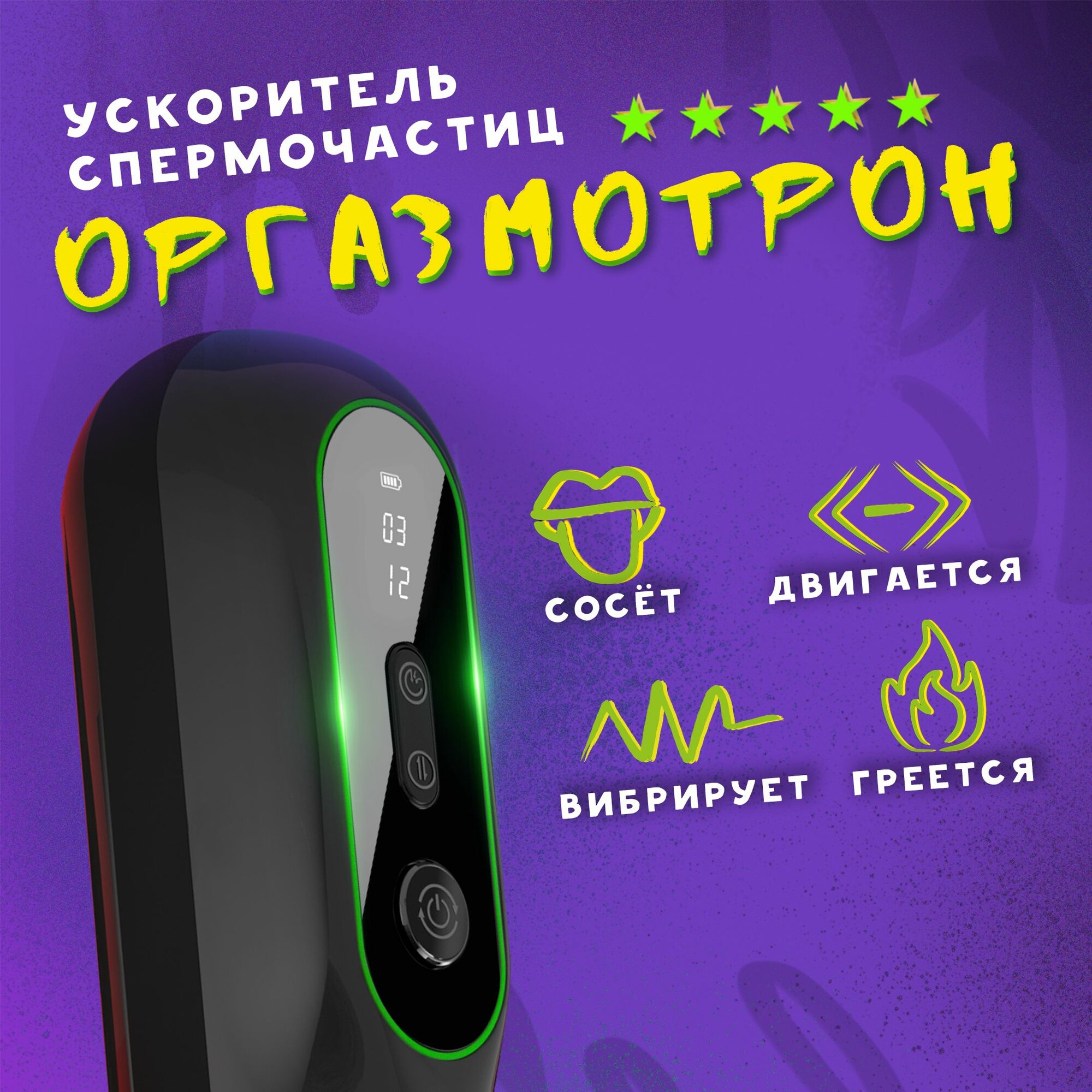 Автоматический мастурбатор 3в1 "Оргазмотрон3000"