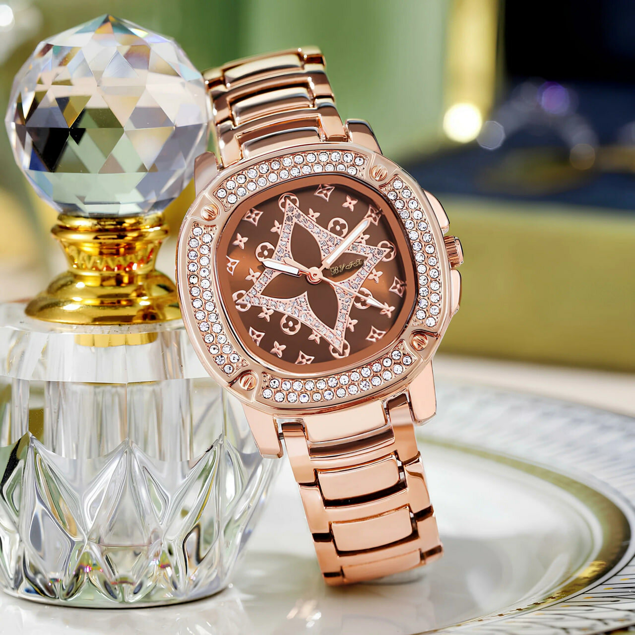 Наручные часы, розовый, — фото 1