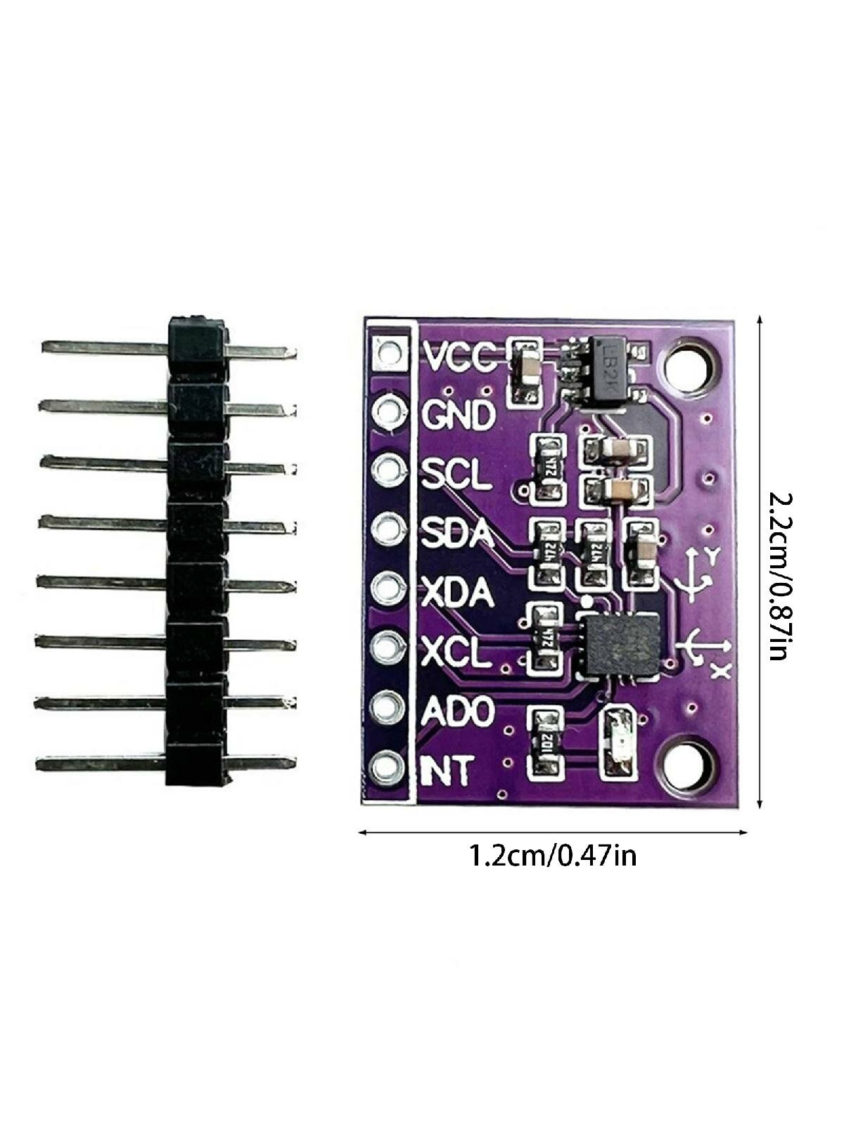 QMI8658C Sensors Module Compatible for BMI160 6Axis Gyroscope Evaluation Board for Motion Detection and Trackings