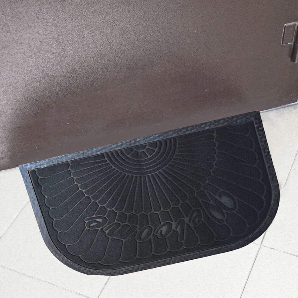 Коврик придверный влаговпитывающий 45х75см ПВХ черный защитит пол от грязи