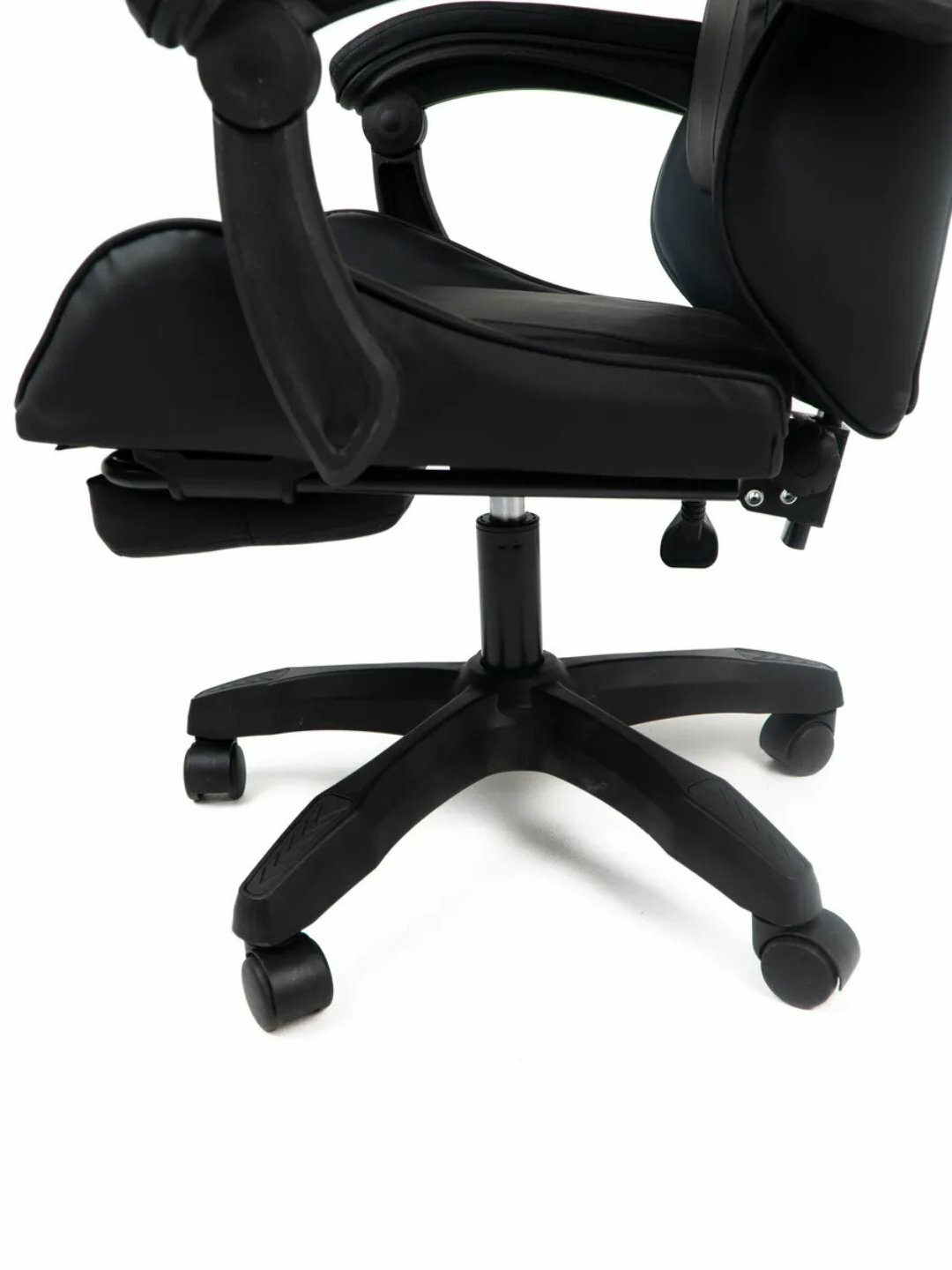 Игровое кресло эргономичное, эко-кожа, с подставкой для ног, 360°, регулируемое по высоте — фото 1