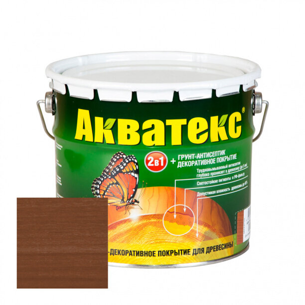 Покрытие для дерева защитное Акватекс 2 в 1 палисандр 3 л