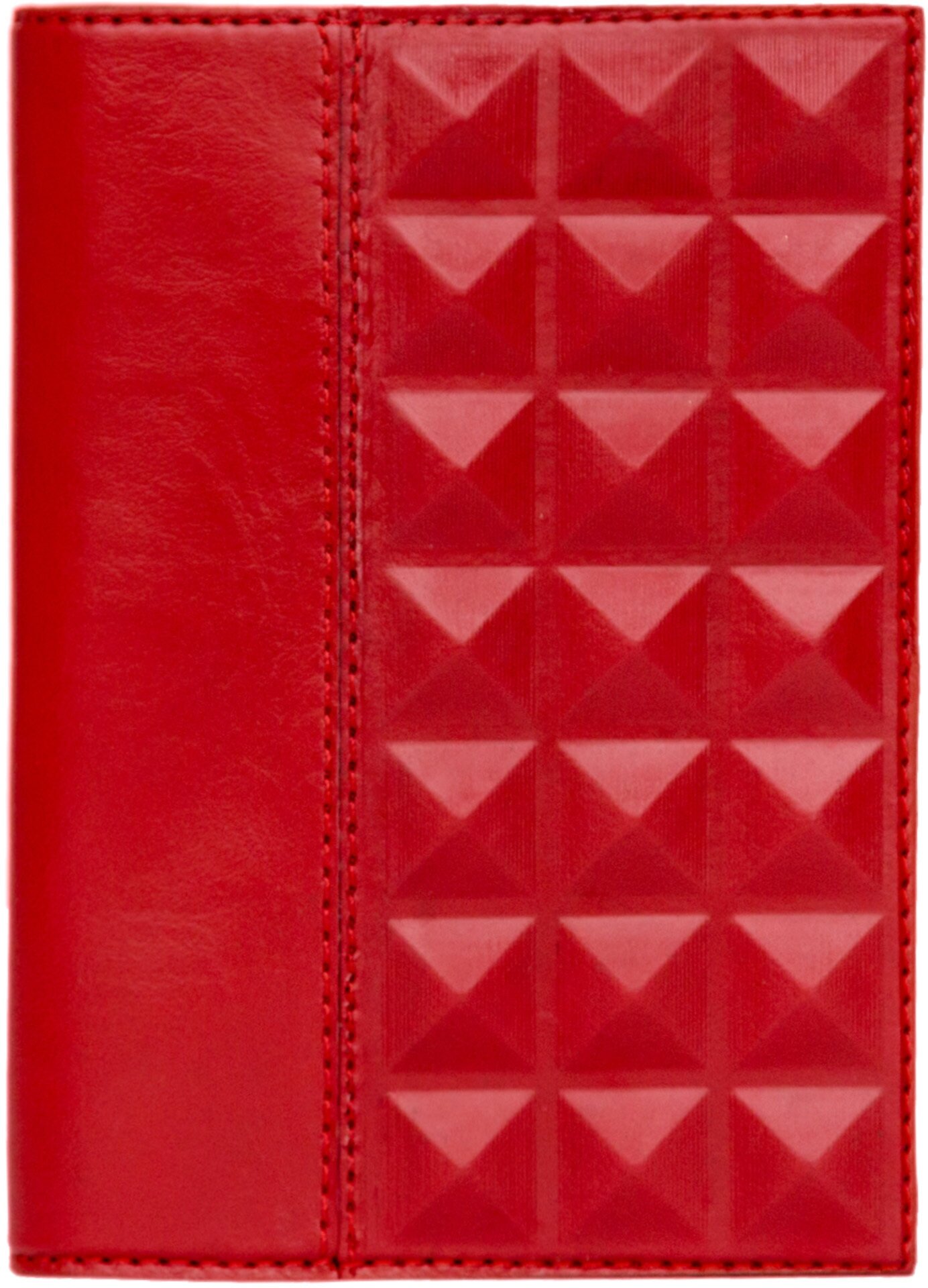Обложка для паспорта Makey, натуральная кожа, красный - фотография № 7