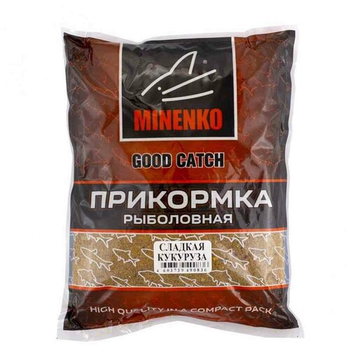 фото Прикормка minenko good catch гранулы 10мм сладкая кукуруза, 700г