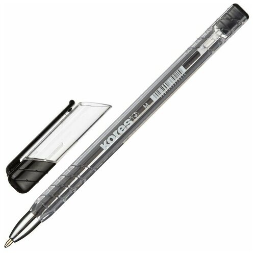 Ручка шариковая масляная Kores К11 черная (толщина линии 0.7 мм), 614070