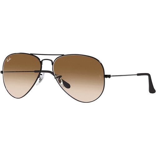 солнцезащитные очки ray ban rb 3548 n 002 32 51 21 51 21 черный коричневый Солнцезащитные очки Ray-Ban Ray-Ban RB 3025 002/51 RB 3025 002/51, черный, коричневый