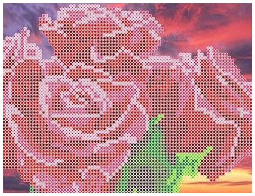 Рисунок на ткани Каролинка "Розы", 12,8x17,7 см