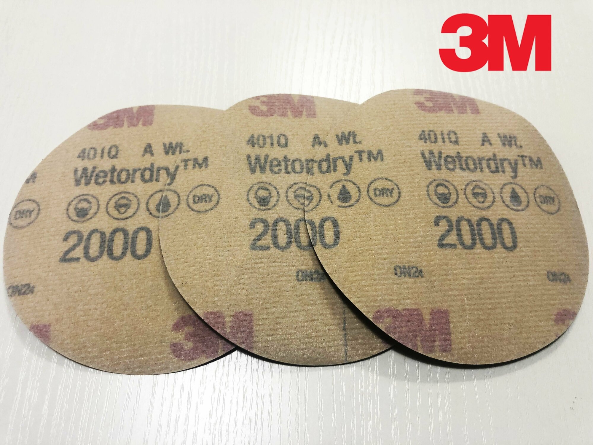 3M WetorDry Шлифовальный круг 401Q Р2000, без отверстий, 150мм. (Упаковка 5шт) - фотография № 5