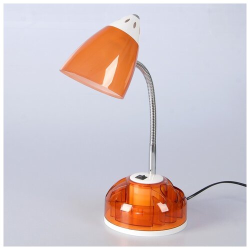 фото Настольная лампа 1x60w e27 оранжевая 16,5x16,5x51см 2815777 уютель
