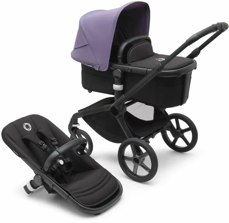 Коляска-трансформер Bugaboo Fox 5 Black/ midnight black/Astro purple