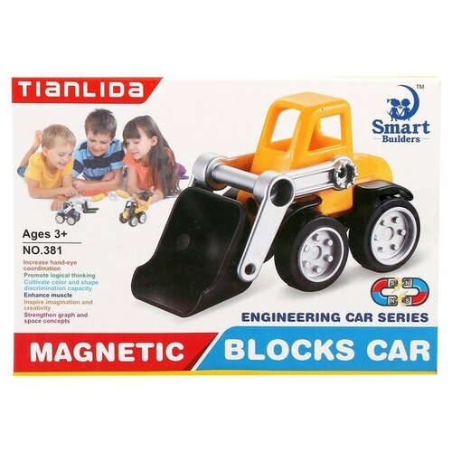 Конструктор Smart Builders Magnetic Blocks Car 381 Трактор, 1 дет.