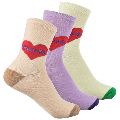 Носки Весёлый носочник, 6 пар, размер 35-40, фиолетовый, бежевый женские носки весёлый носочник средние 6 пар размер 35 40 фиолетовый бежевый