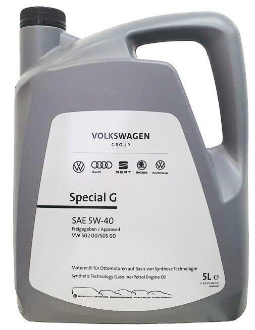Синтетическое моторное масло VOLKSWAGEN Special G 5W-40 (GR52502), 5 л