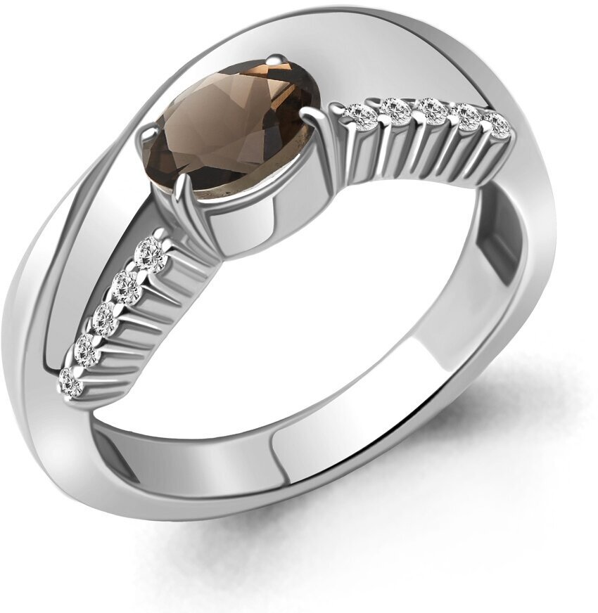 Кольцо Diamant online, серебро, 925 проба, фианит, кварц